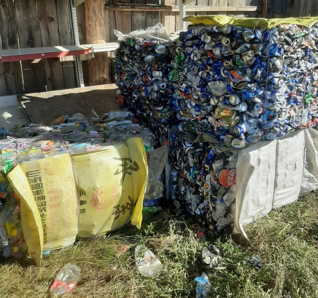 Recycle: The bales are delivered to recycling facilities instead of ending up in the steppe.