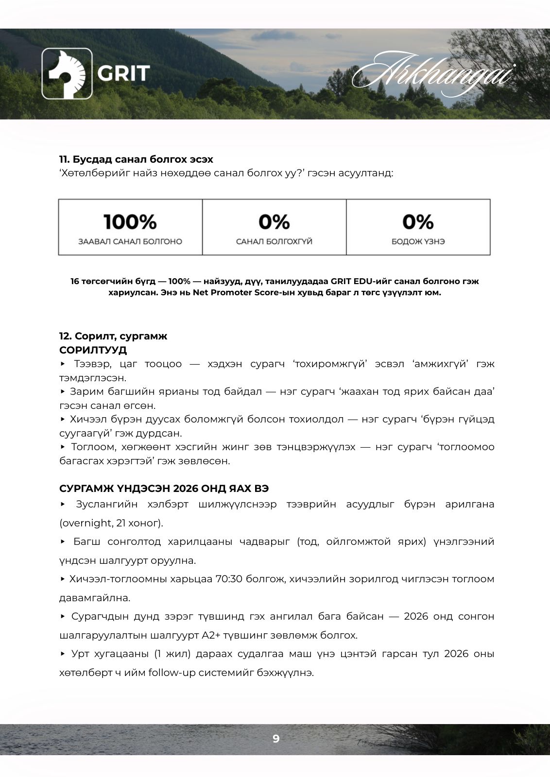 GRIT EDU results report, page 10 of 15
