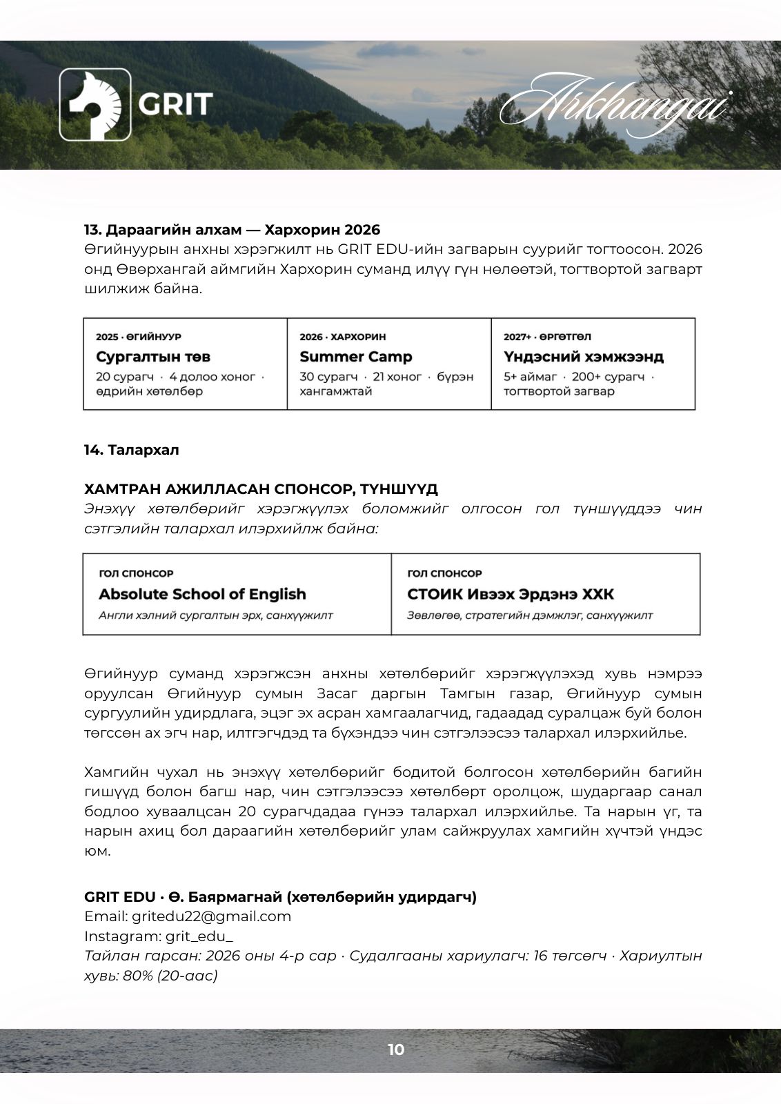 GRIT EDU results report, page 11 of 15